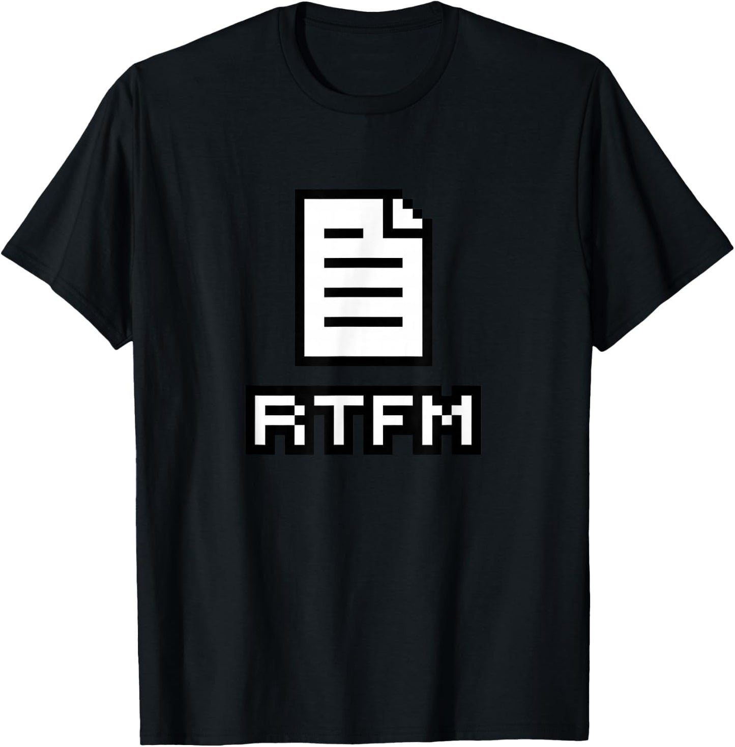 READ THE MANUAL Geek Nerd RTFM by retro shirts T-Shirt - T-Shirt | Black