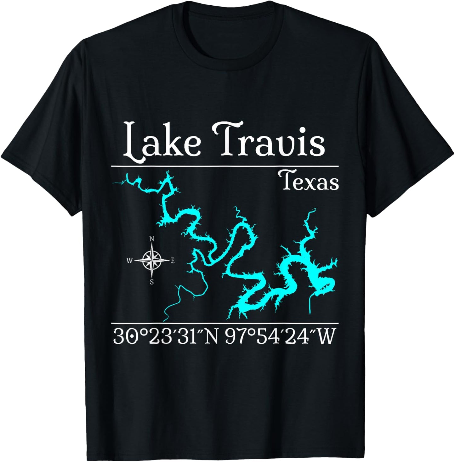 Lake Travis, Texas T-Shirt - T-Shirt | Black
