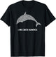 Lung Cancer Awareness White Ribbon Survivor - Fish Dolphin T-Shirt - T-Shirt | Black