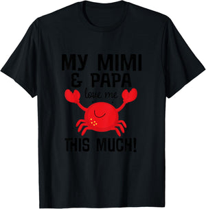 Mimi and Papa Love Me Grandchild T-Shirt - T-Shirt | Black