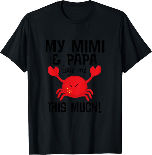 Mimi and Papa Love Me Grandchild T-Shirt - T-Shirt | Black