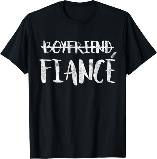 Engagement Boyfriend Fiance Married Man Wedding T-Shirt - T-Shirt | Black