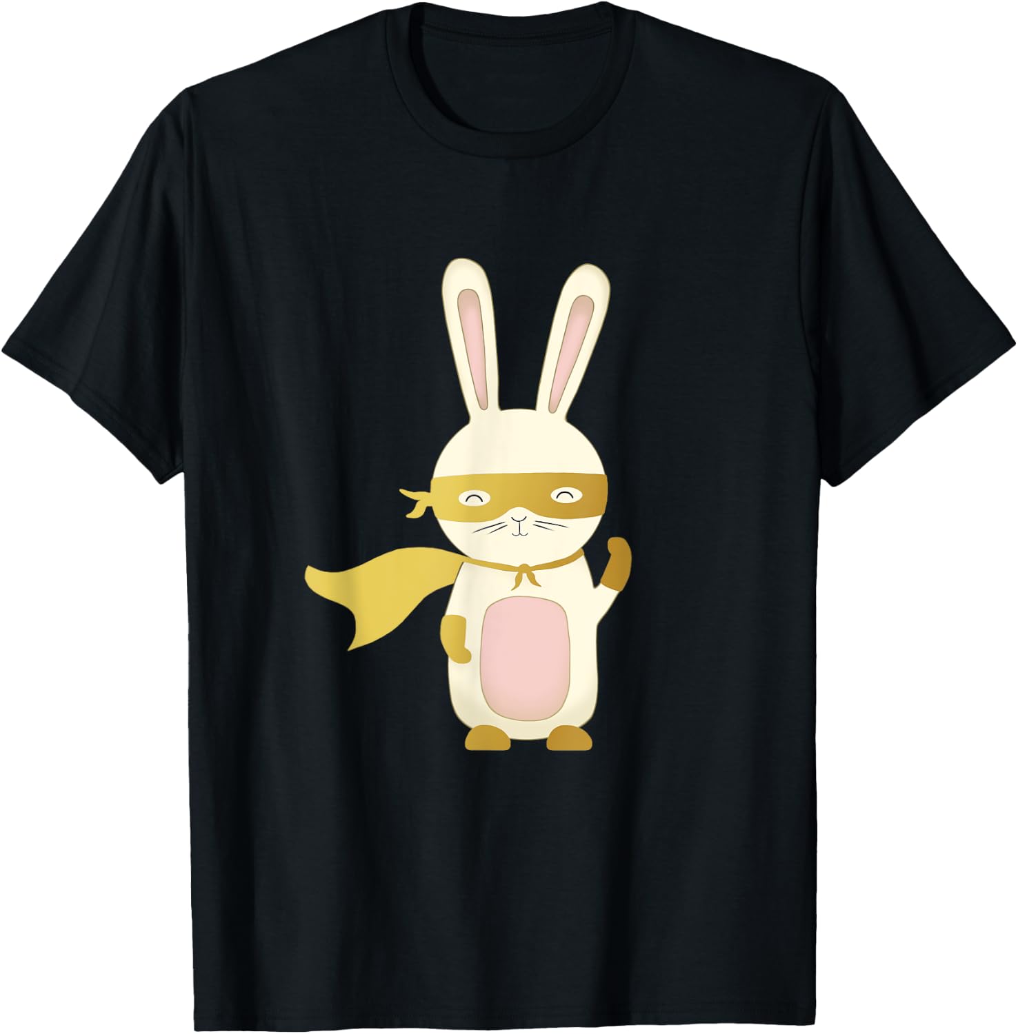 Super Rabbit | Women and Children - The Golden Hero T-Shirt - T-Shirt | Black