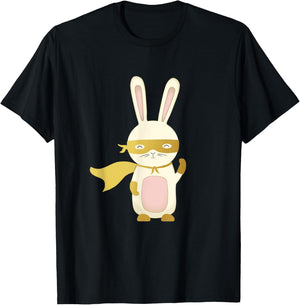 Super Rabbit | Women and Children - The Golden Hero T-Shirt - T-Shirt | Black