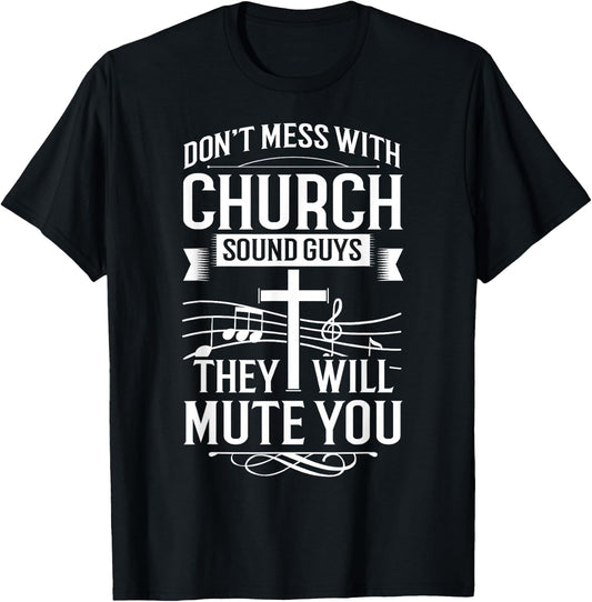Church Sound Engineer Audio System Music Christian T-Shirt - T-Shirt | Black