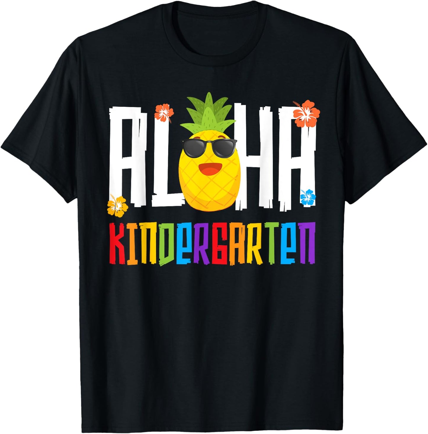 Aloha Kindergarten Back To School Life Teacher Appreciation Men Women Girls Kids T-Shirt - T-Shirt | Black