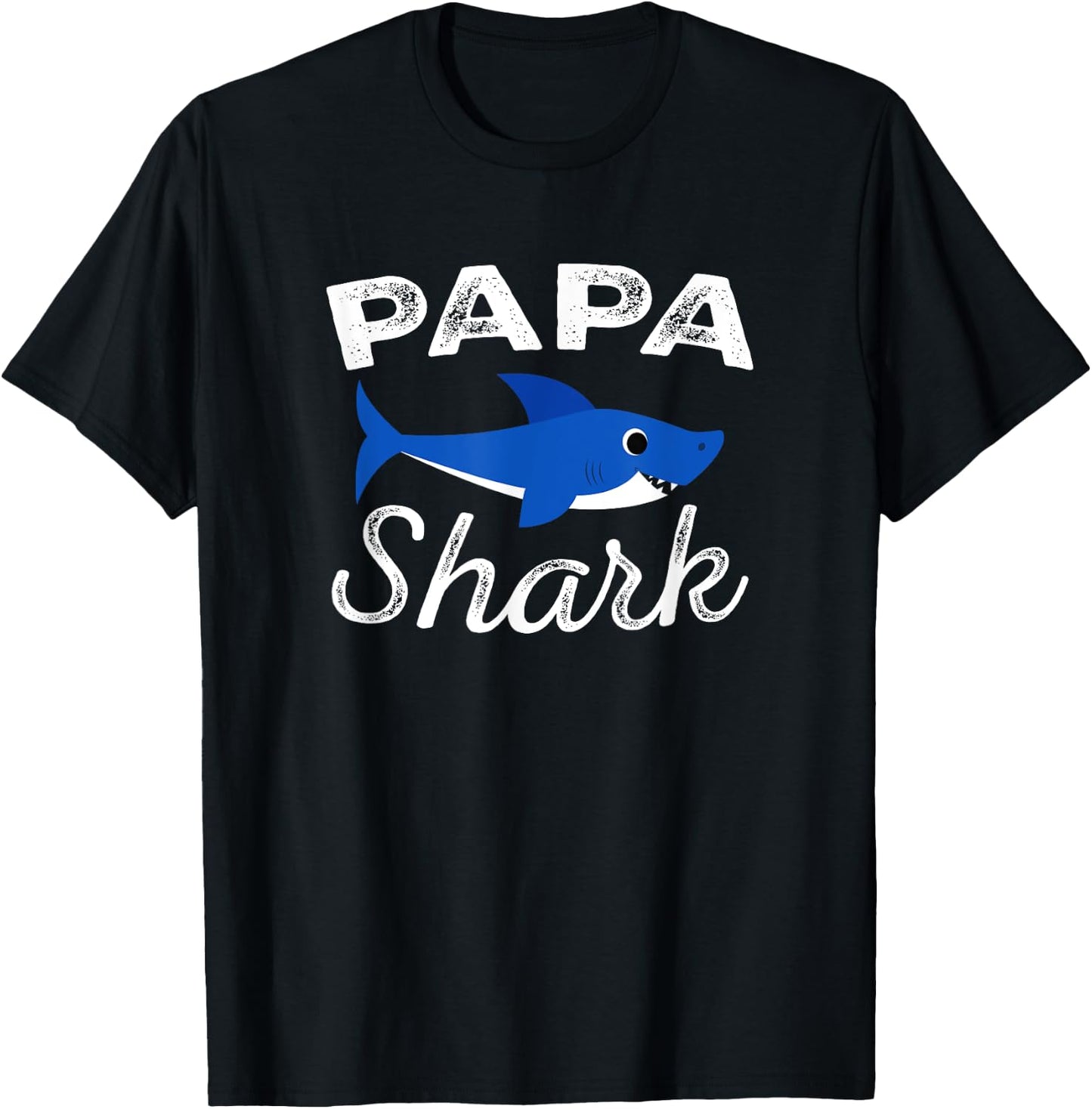Papa Shark T-Shirt - T-Shirt | Black