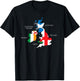 British Isles Sea Ireland Scotland Wales England Map Coins T-Shirt - T-Shirt | Black