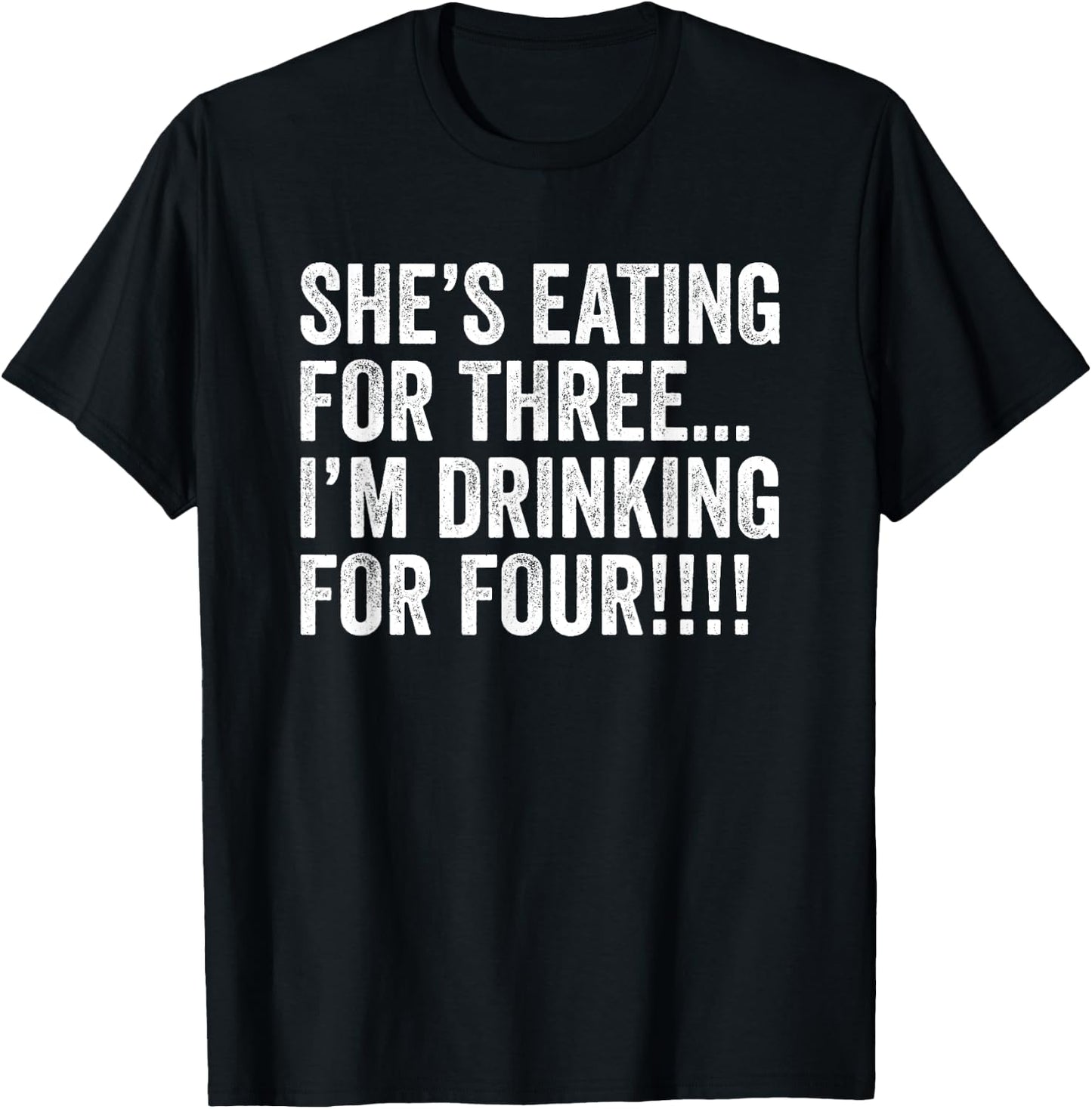 TWIN DAD Funny Twins Pregnancy I'm Drinking for 4 Father T-Shirt - T-Shirt | Black