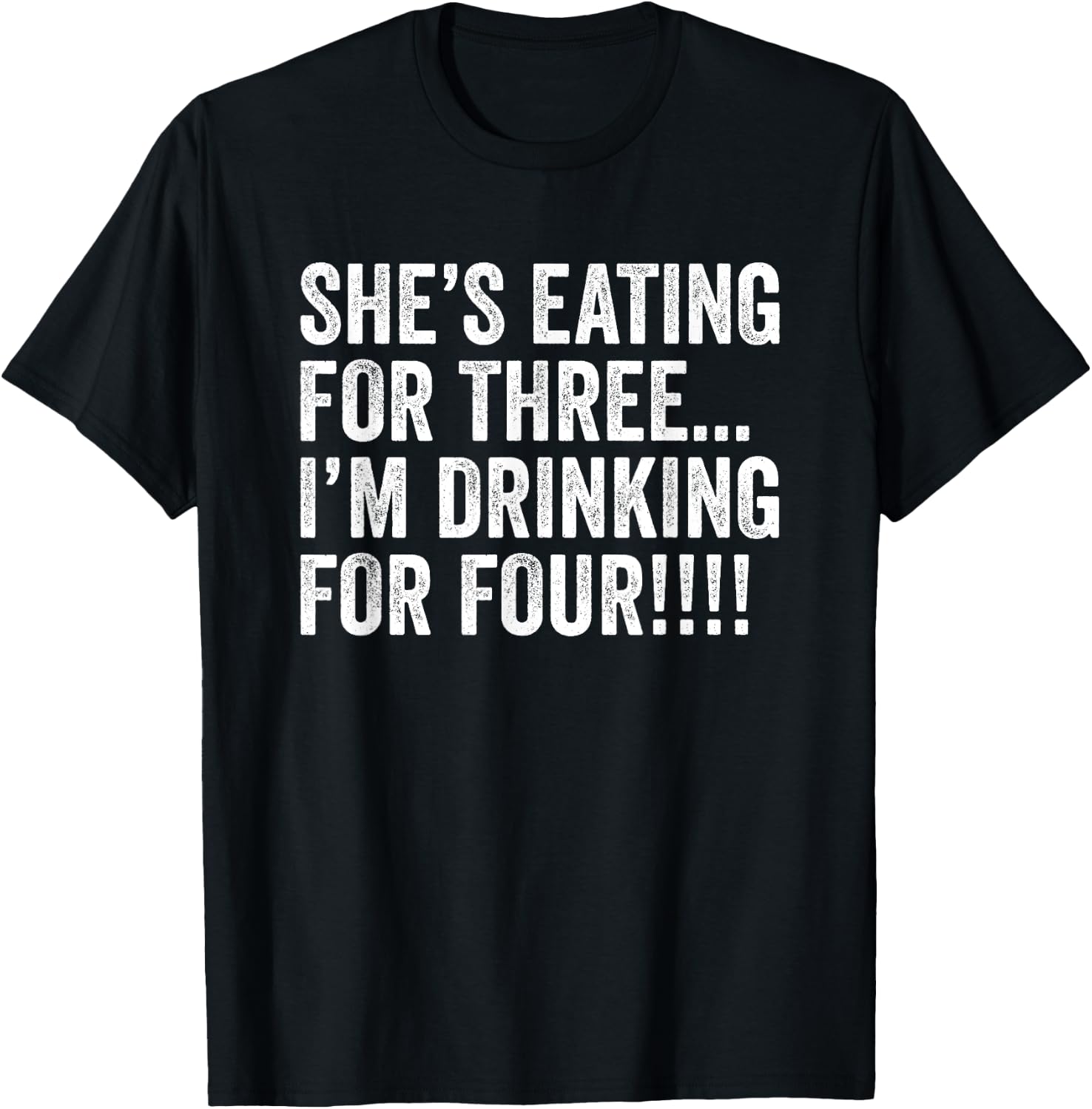 TWIN DAD Funny Twins Pregnancy I'm Drinking for 4 Father T-Shirt - T-Shirt | Black