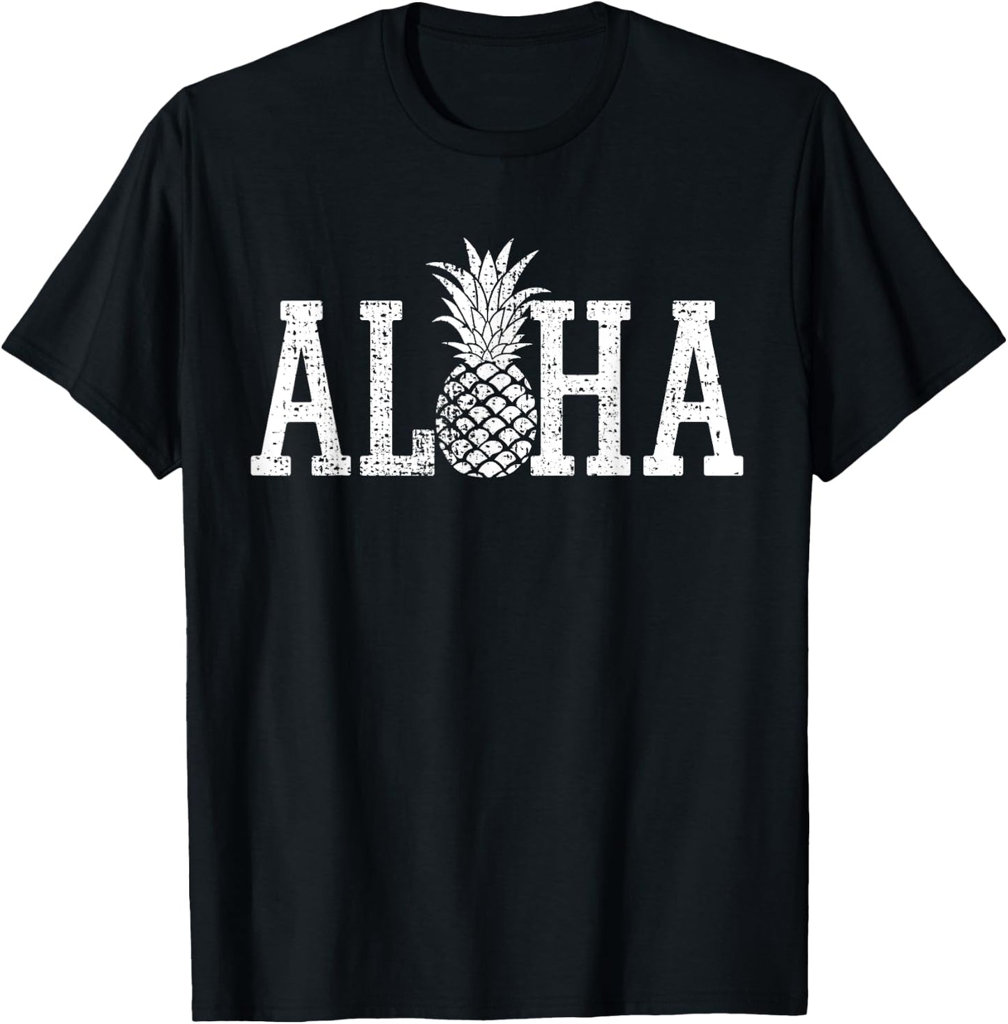Aloha Hawaii Hawaiian Pineapple Beach Vacation Men Women Kids T-Shirt - T-Shirt | Black