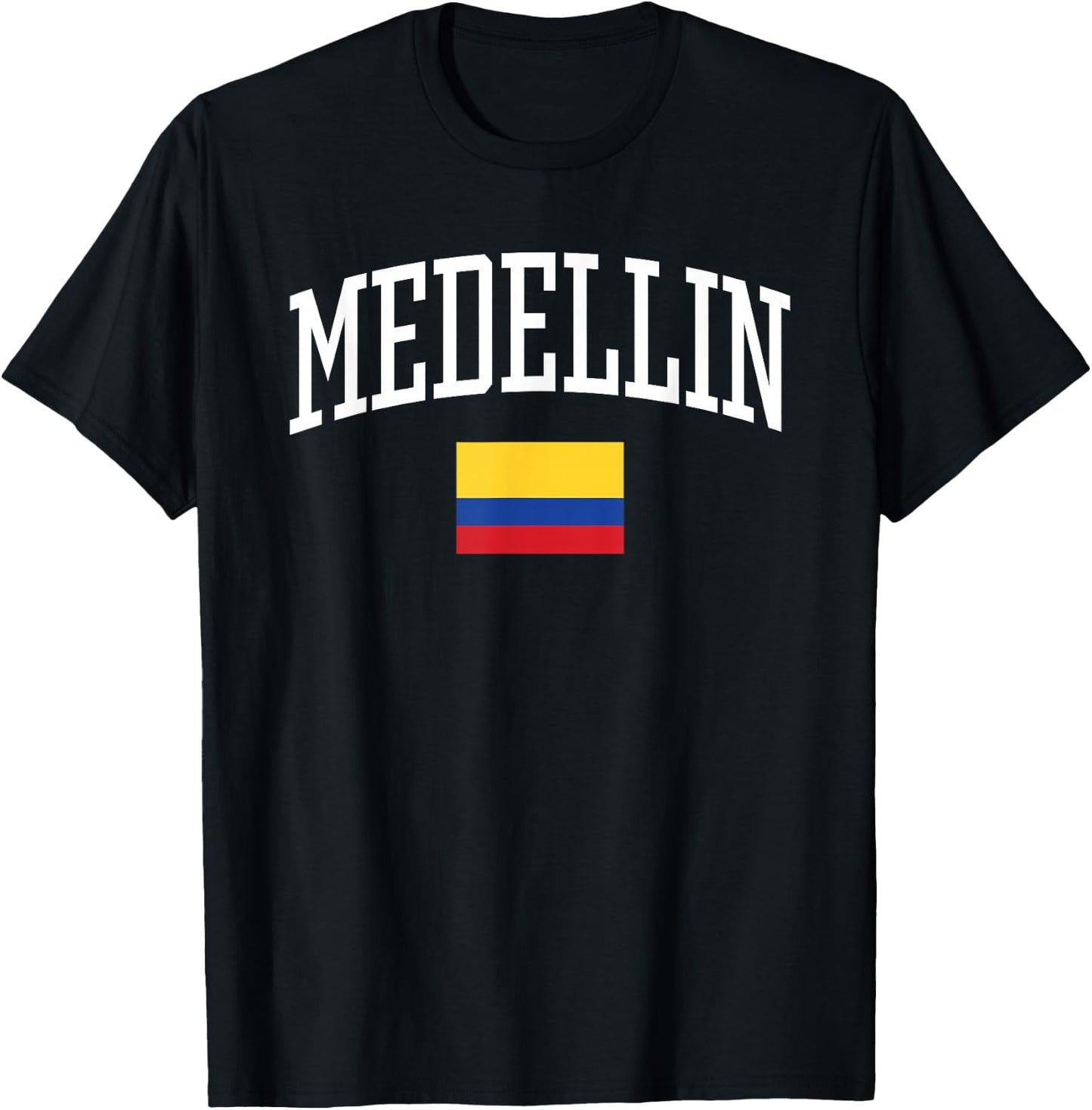 Vintage Medellin Colombia Country Flag Souvenir Vacation T-Shirt - T-Shirt | Black