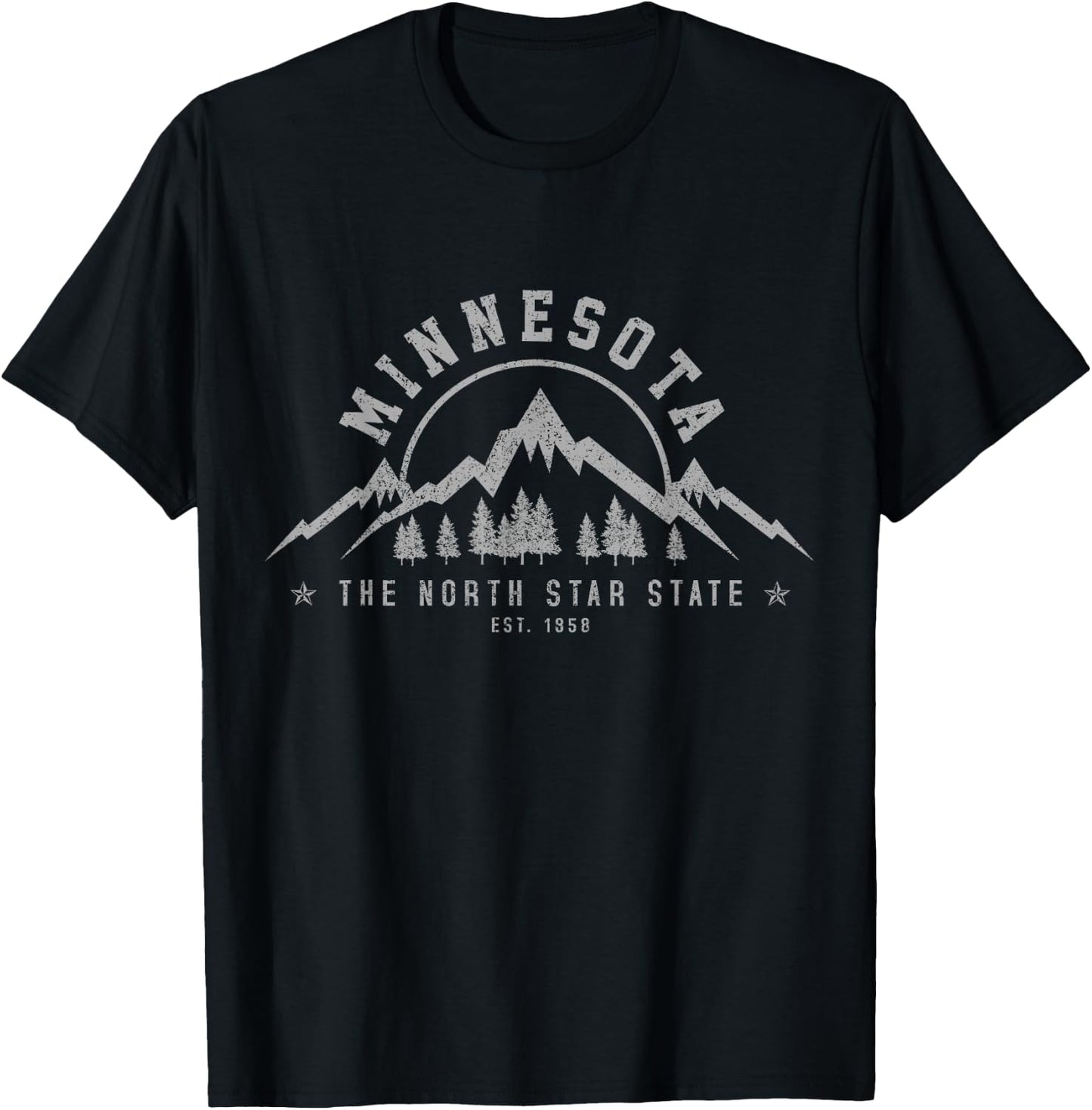 Minnesota The North Star State USA America Souvenir T-Shirt - T-Shirt | Black