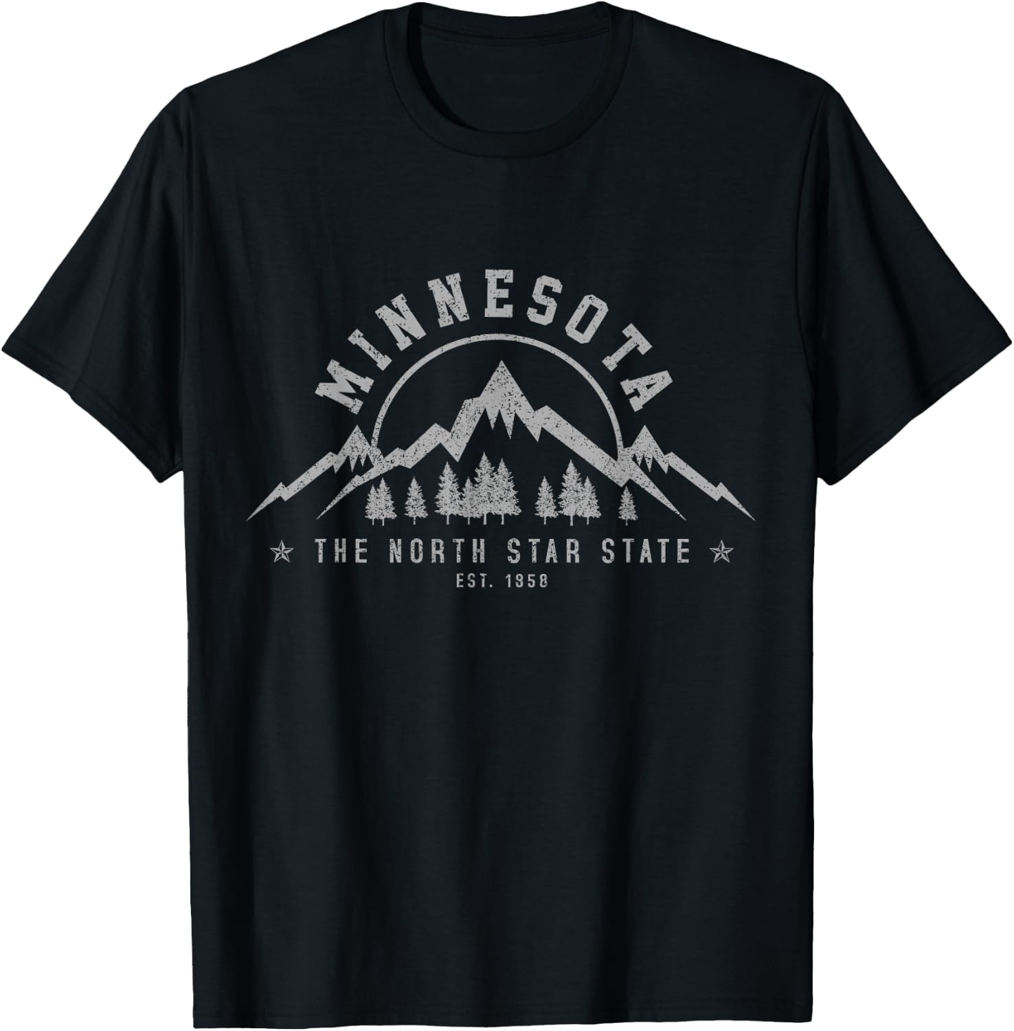Minnesota The North Star State USA America Souvenir T-Shirt - T-Shirt | Black
