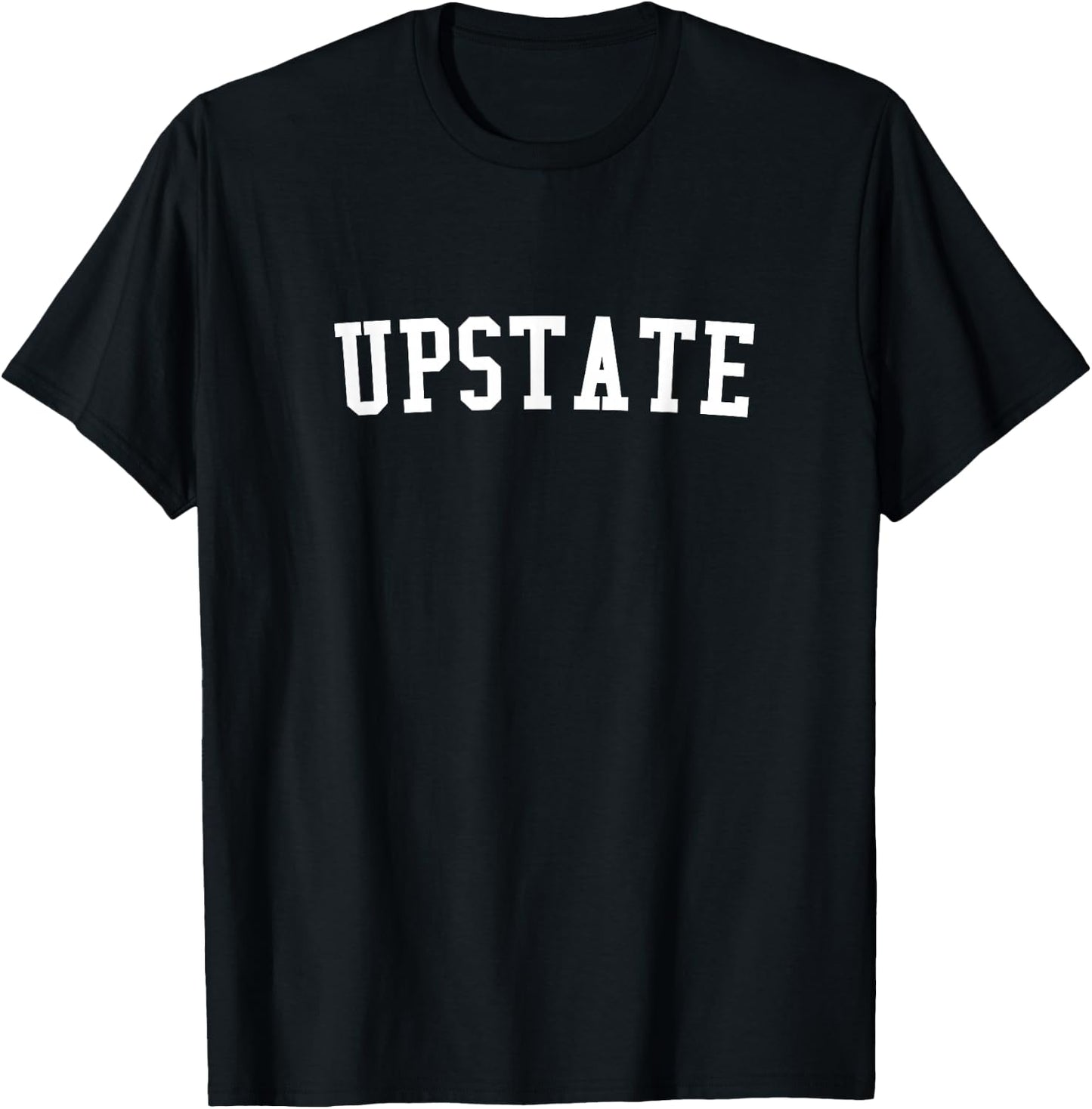 Upstate New York Prep Block Lettering Vintage Style T-Shirt - T-Shirt | Black