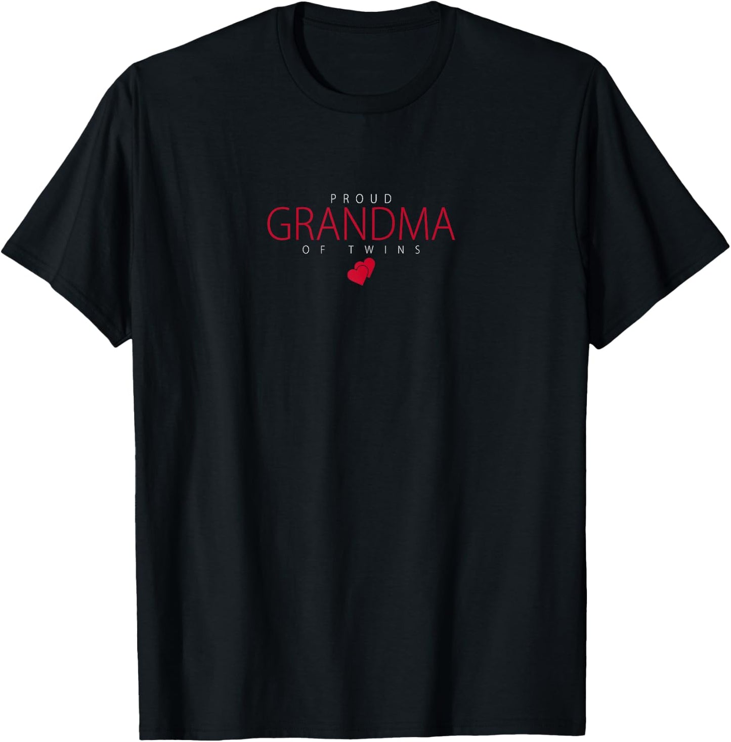 Proud Grandma of Twins T-Shirt - T-Shirt | Black