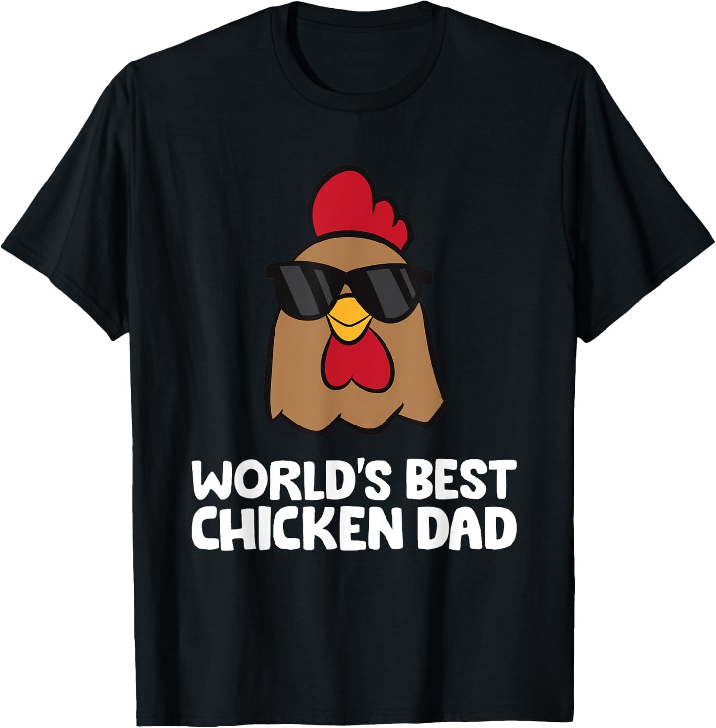Chicken Owner Papa World's Best Chicken Dad T-Shirt - T-Shirt | Black