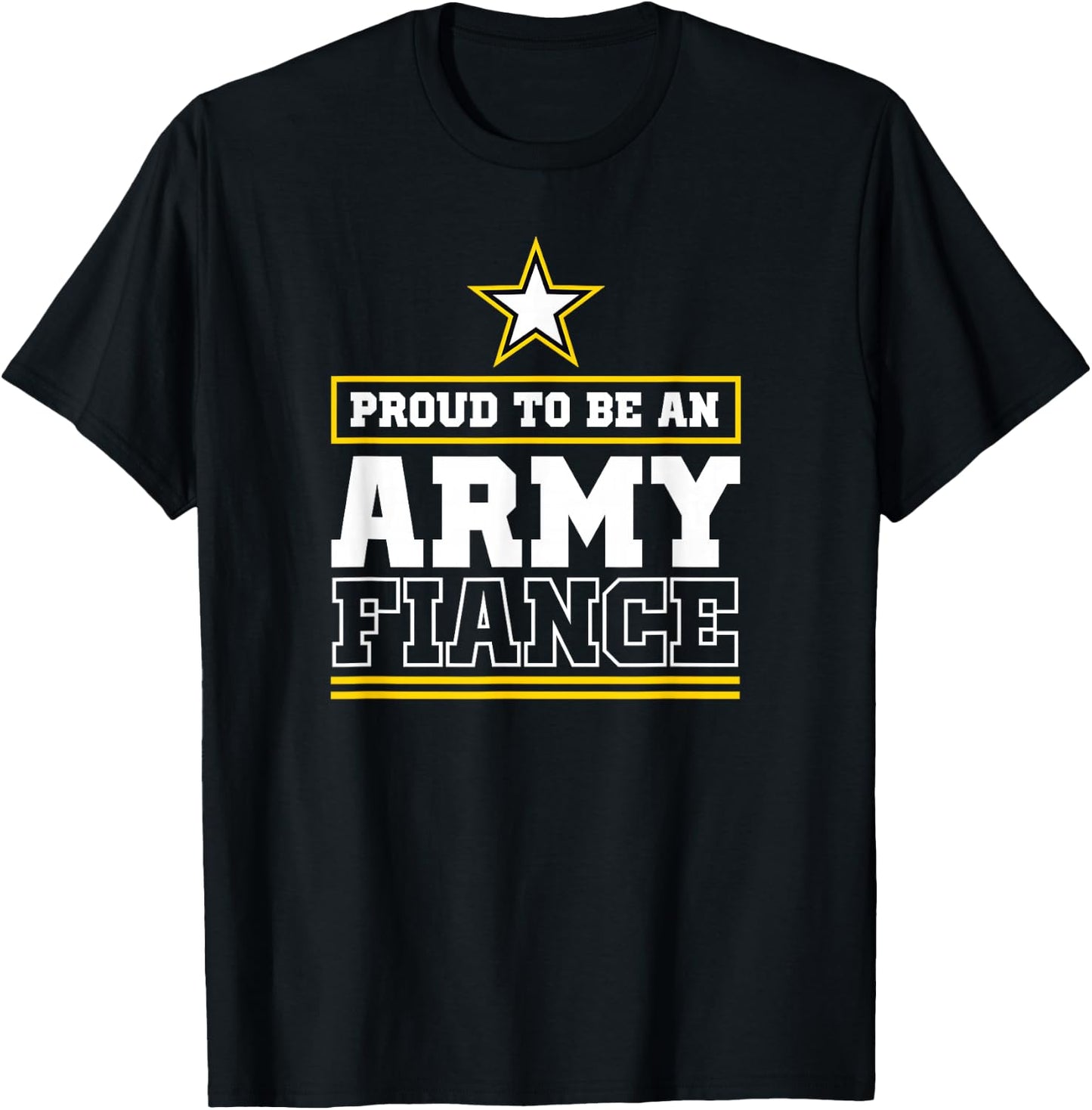 Proud Army Fiance Proud To Be An Army Fiance T-Shirt - T-Shirt | Black
