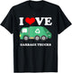 I Love Trash Garbage Trucks Hat Trucker T-Shirt - T-Shirt | Black