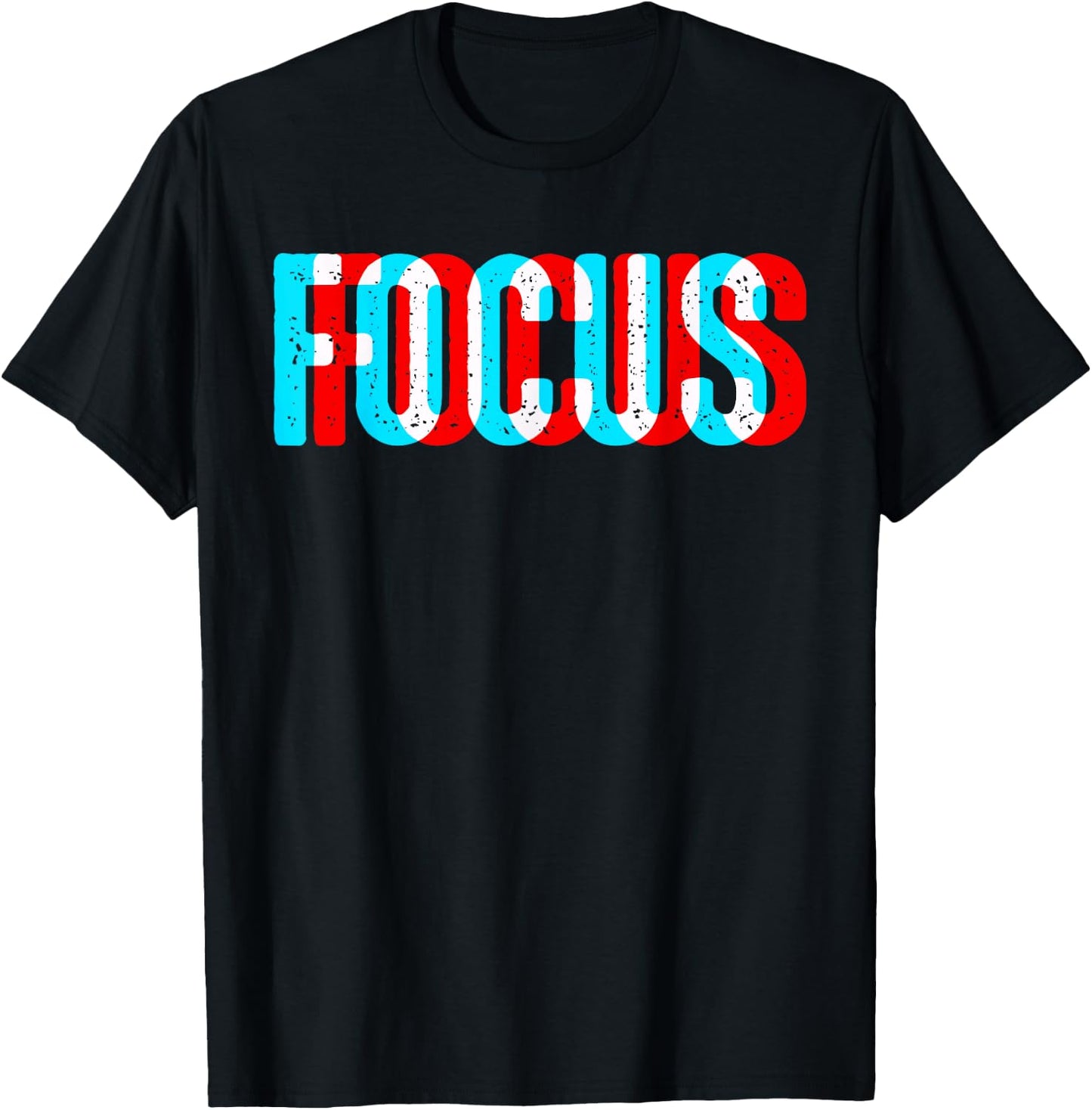 Focus - Optical Illusion Trippy Motivational T-Shirt - T-Shirt | Black