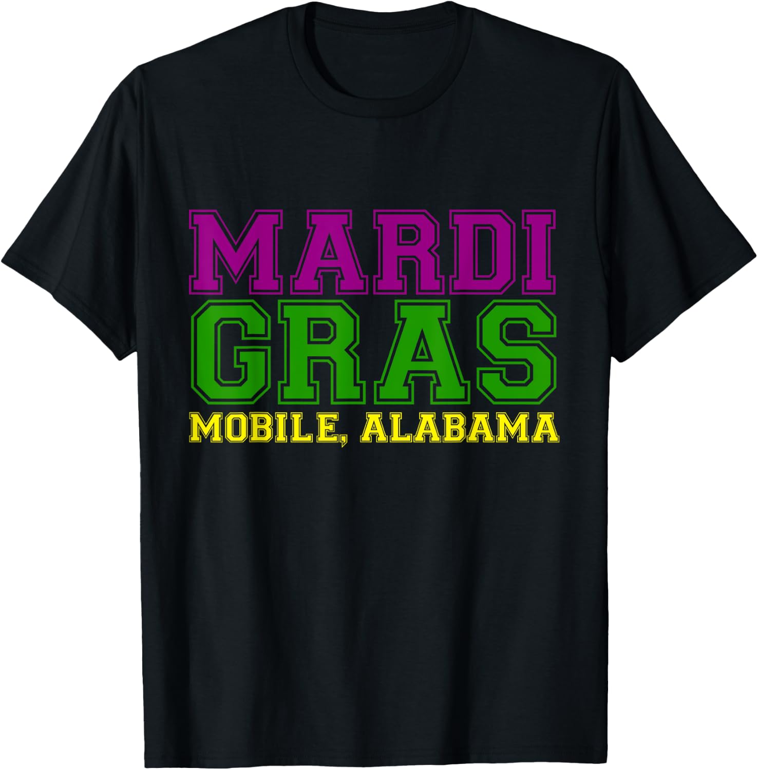 Mobile Mardi Gras Parade Celebration Gift T-Shirt - T-Shirt | Black
