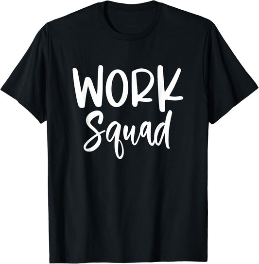Work Squad Bestie Matching Employee Coworker Cute Work Bff T-Shirt - T-Shirt | Black