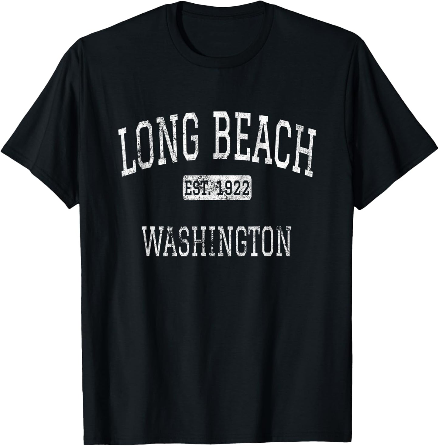 Long Beach Washington WA Vintage T-Shirt - T-Shirt | Black