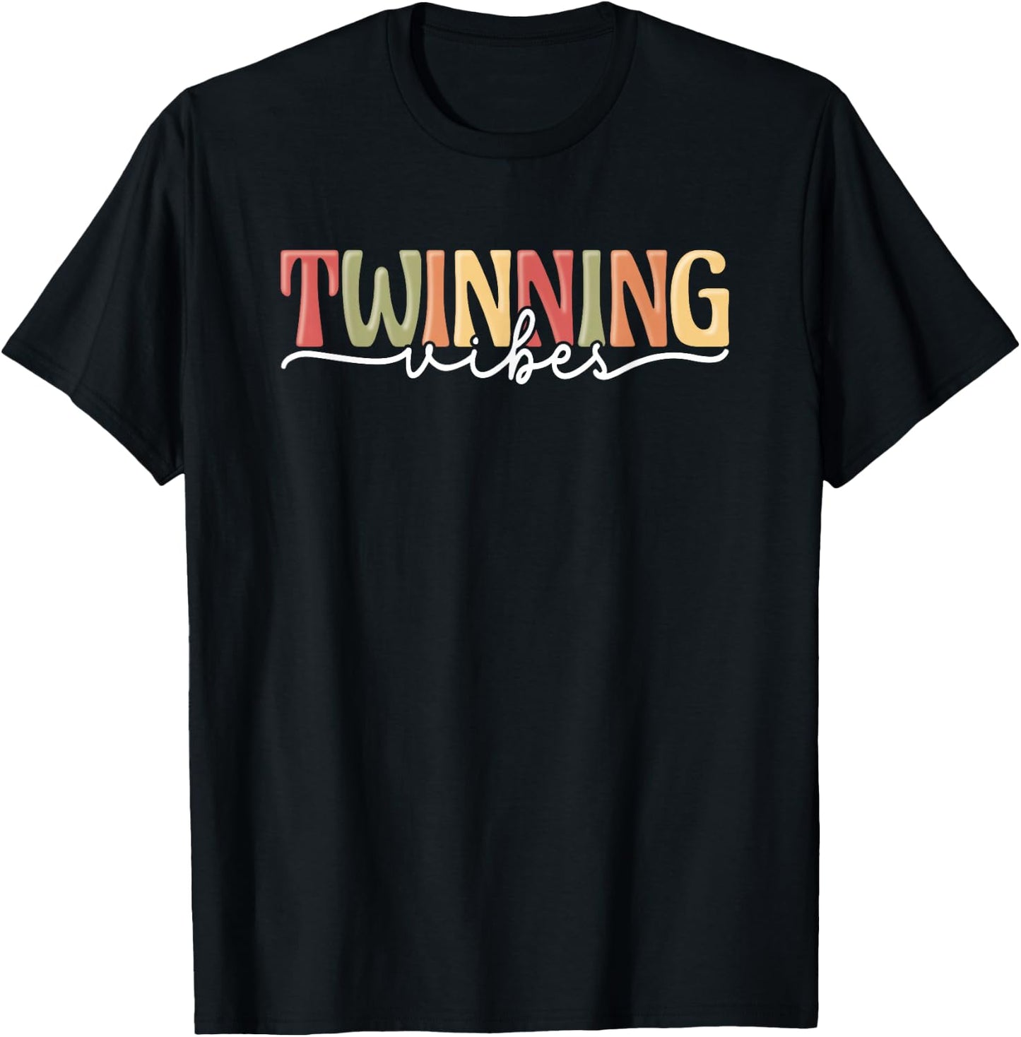 Funny Twin Matching Twins Day Best Friend Bestie Twinning T-Shirt - T-Shirt | Black