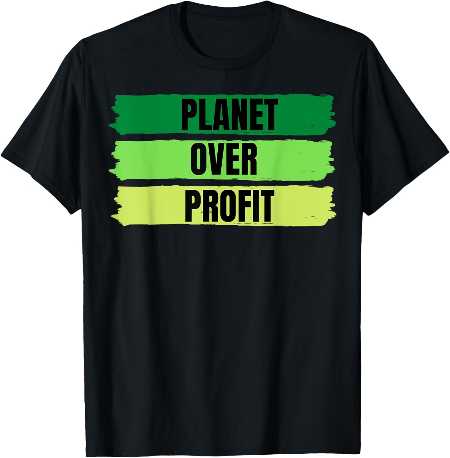 2022 Planet Over Profit Earth Day Vintage T-Shirt - T-Shirt | Black