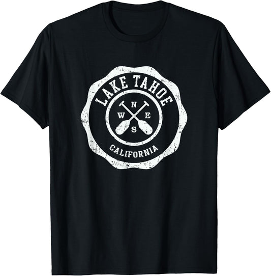 Vintage Lake Tahoe California T-Shirt - T-Shirt | Black