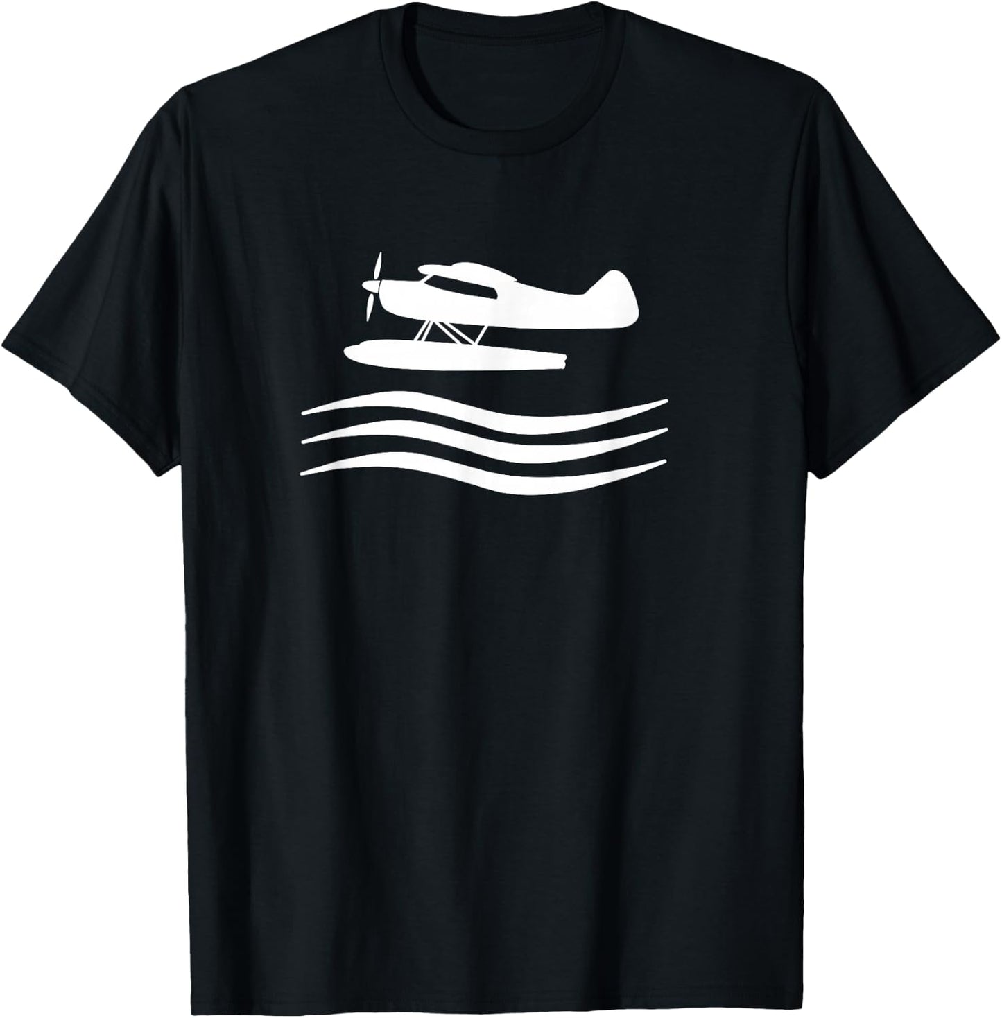 Vintage Seaplane Pilot Retro Graphic design T-Shirt - T-Shirt | Black