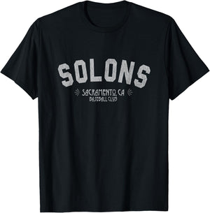 Sacramento Solons Classic Old-Fashioned Baseball T-Shirt - T-Shirt | Black