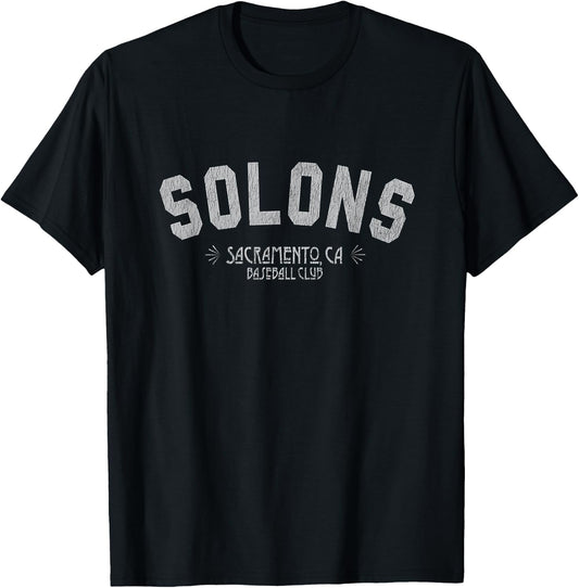 Sacramento Solons Classic Old-Fashioned Baseball T-Shirt - T-Shirt | Black