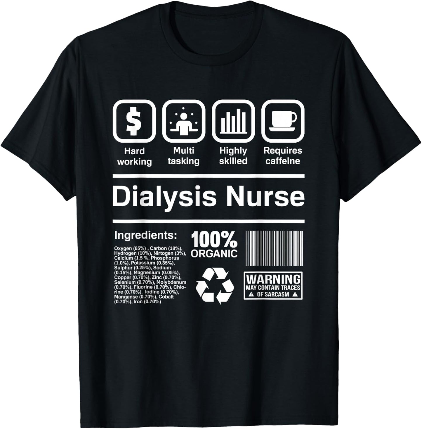 Dialysis Nurse Gifts Funny T-Shirt - T-Shirt | Black