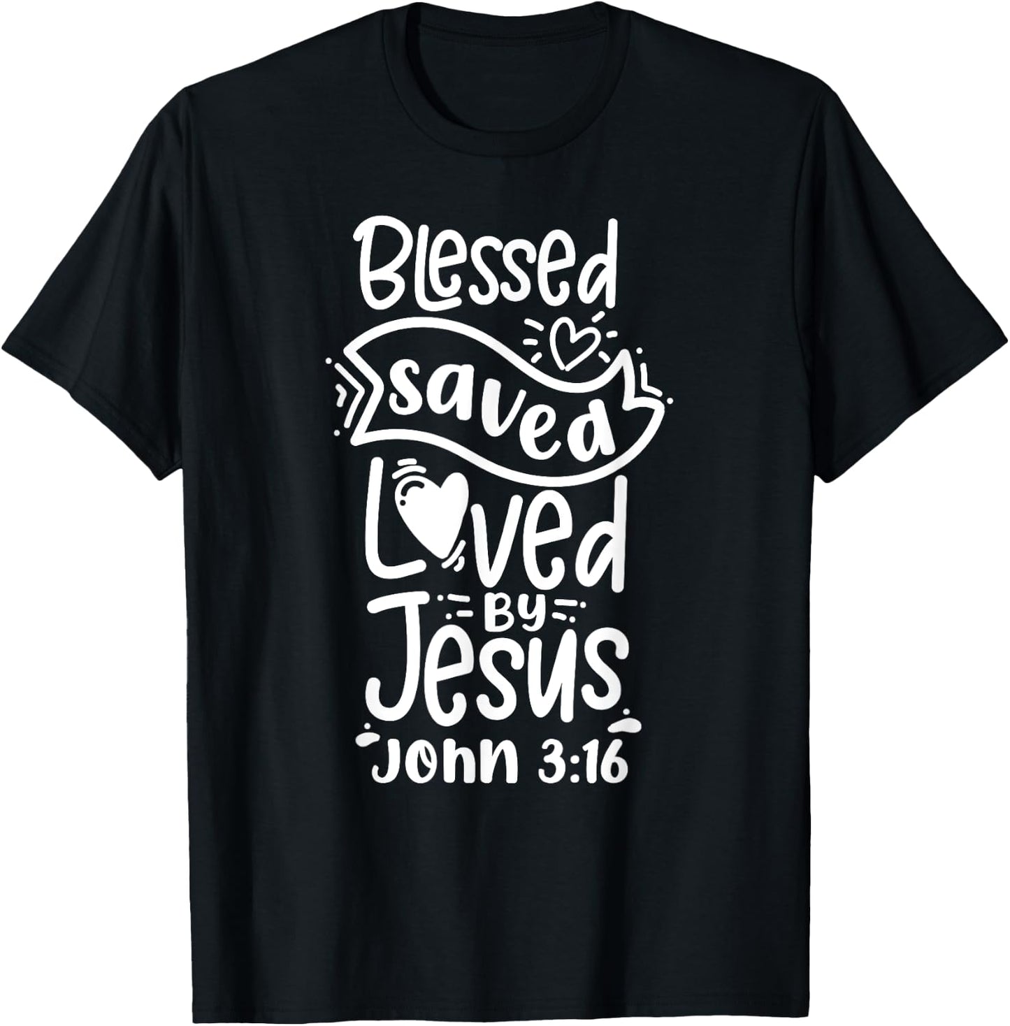 Christian Bible Verse John 3:16 T-Shirt - T-Shirt | Black