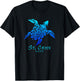 St. Croix, USVI Vintage Retro Tribal Turtle Vacation T-Shirt - T-Shirt | Black