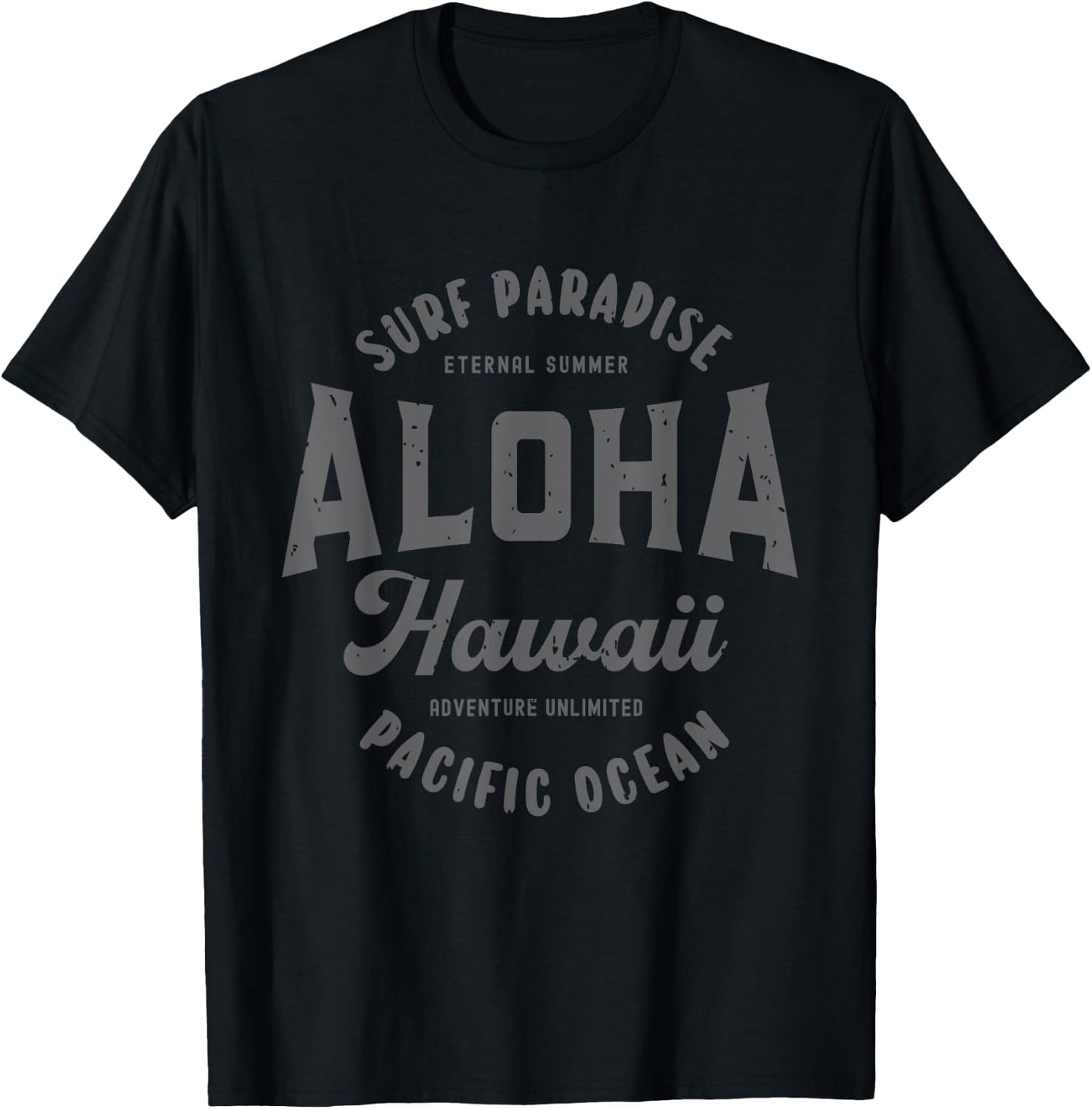 Vintage Aloha Hawaii Retro Preppy Throwback Souvenir T-Shirt - T-Shirt | Black
