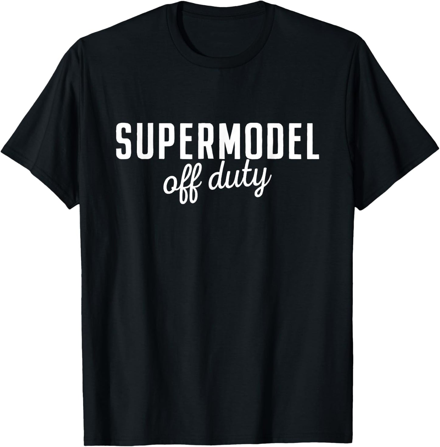Supermodel Off Duty Civilian Super Model Costume Disguise T-Shirt - T-Shirt | Black