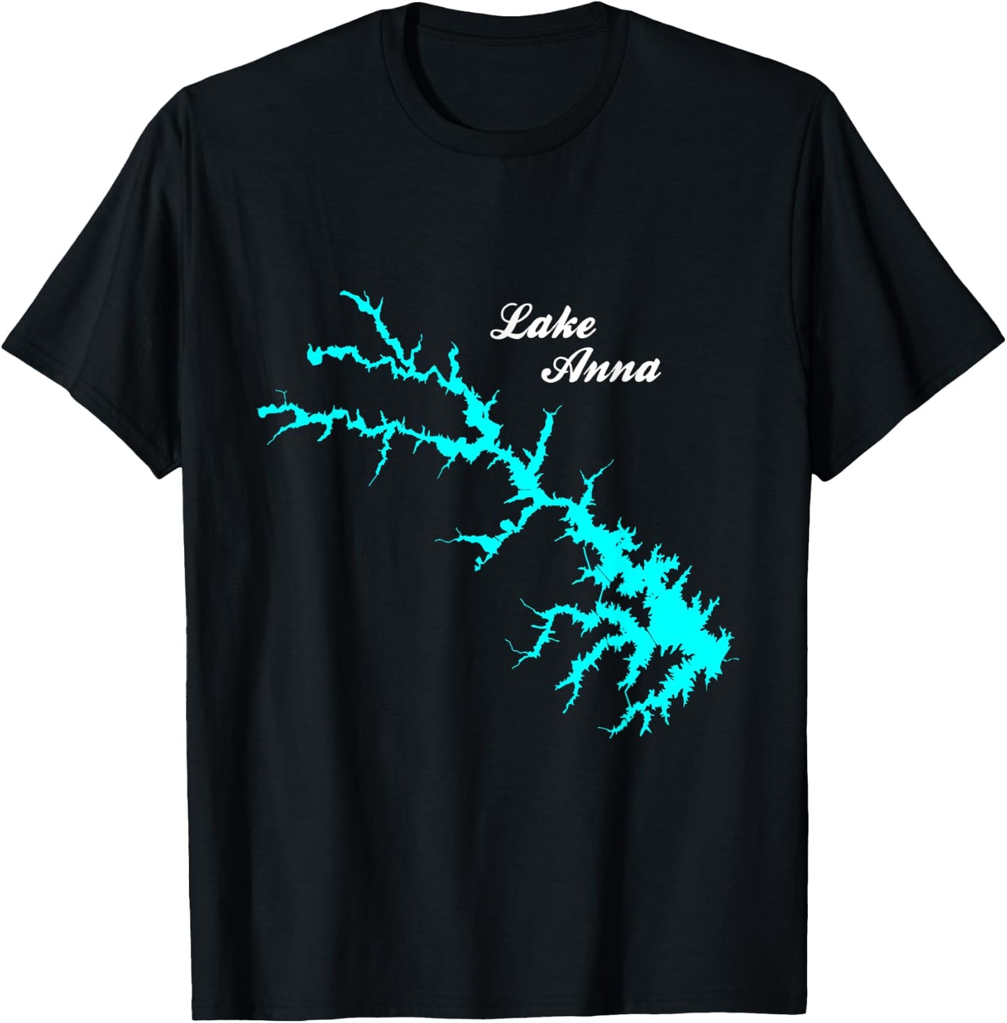 Minimalist Lake Anna, Virginia T-Shirt - T-Shirt | Black