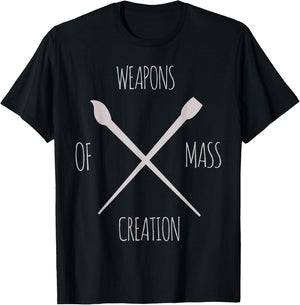 Weapons Of Mass Creation Crossover Brushes Funny T Shirt T-Shirt - T-Shirt | Black