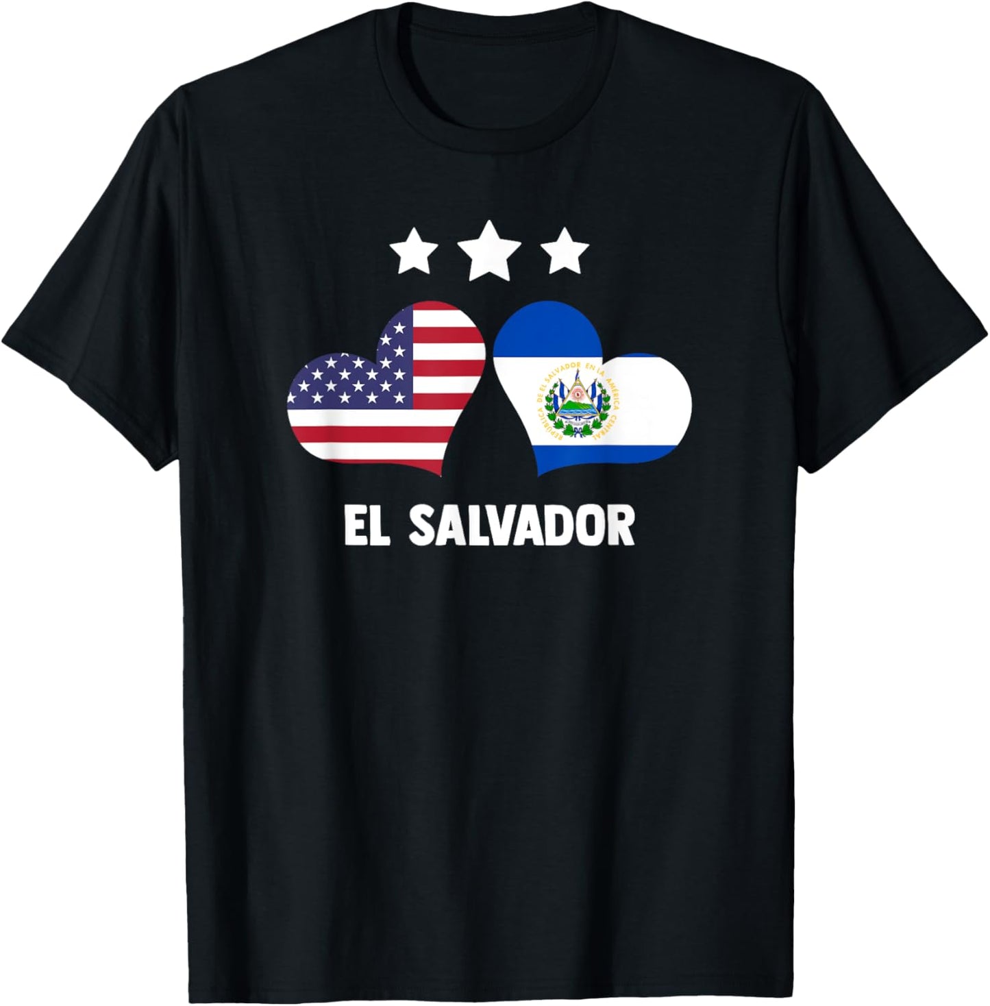El Salvador Salvadorian El Salvador Flag American Flag Men T-Shirt - T-Shirt | Black