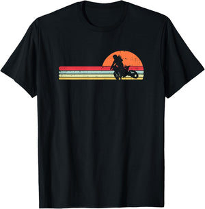 Dirt Bike Motocross Girl Retro Track Racing Motorcycle Gift T-Shirt - T-Shirt | Black