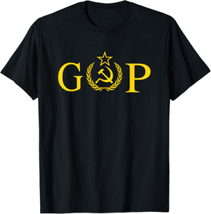 Anti Trump Russia Hammer & Sickle GOP Shirt T-Shirt - T-Shirt | Black