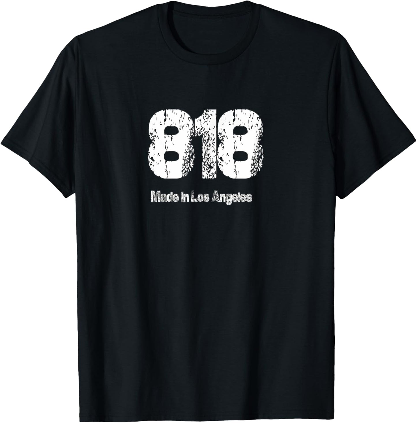 818 - Made In Los Angeles Distressed Vintage T-Shirt - T-Shirt | Black