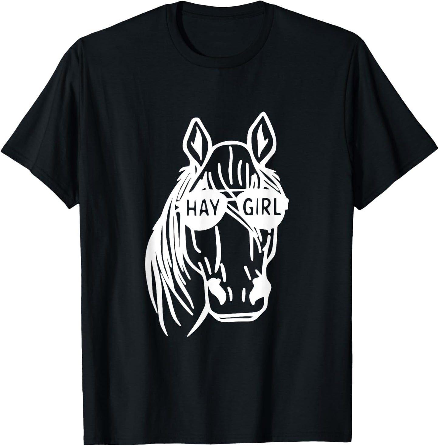 Horse Riding Cowgirl Farming Mare Lovers Hay Girl T-Shirt - T-Shirt | Black