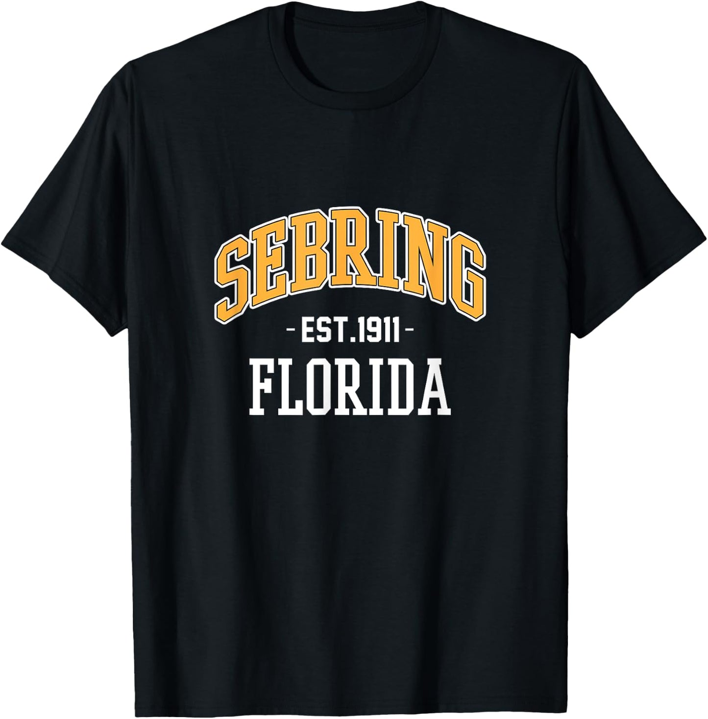 Sebring Florida Fl Map Est 1911 T-Shirt - T-Shirt | Black