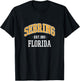 Sebring Florida Fl Map Est 1911 T-Shirt - T-Shirt | Black