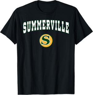 Summerville High School Green Waves C2 T-Shirt - T-Shirt | Black