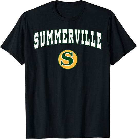 Summerville High School Green Waves C2 T-Shirt - T-Shirt | Black