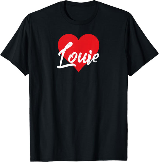I Love Louie First Name I Heart Named T-Shirt - T-Shirt | Black
